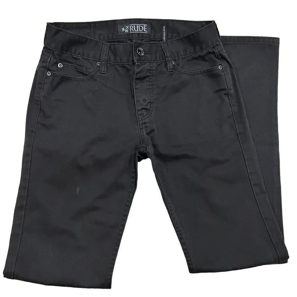 RUDE XXX Hot Topic Black Slim Straight Jeans Men’s 28/32